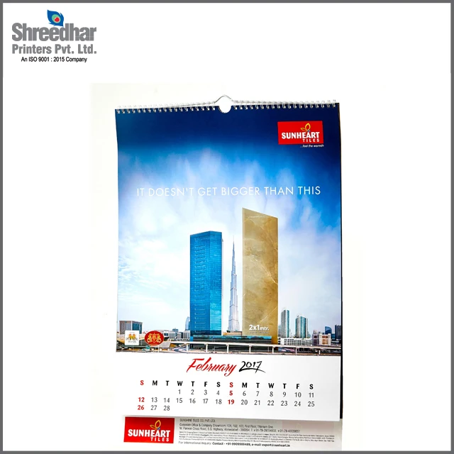 Wholesale Custom Calendar Printing / Wall Calendar Printing / Calendar Printing Desk for pharma promotional industrial