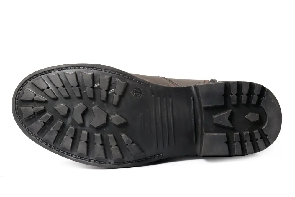 LADIES BIKER CHELSEA BROWN LEATHER BOOTS -COW OIL-PULL-UP LEATHER -FUR INSIDE ON TPR SOLE