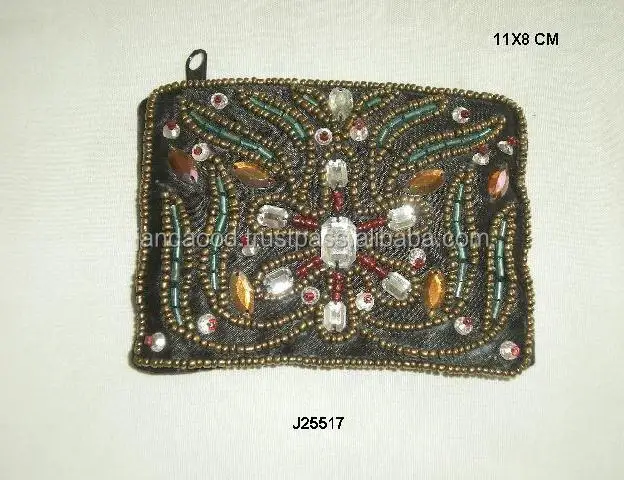 Embroidery Work Rectangular Coin Holders Hand Made Available in Other Colours Also  Coin Holder