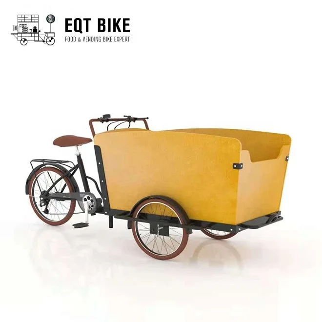 Wooden And Steel 3 Wheel Cargo Bicycle Chinese Tricycle With Front Box