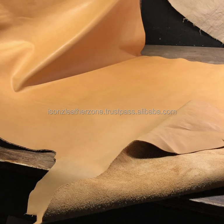 High Quality Cow Full Veg Tanned Crust Leather Genuine Vegetable Tanned Leather Shoes Belts Sofas Furniture Luggage Grain Type