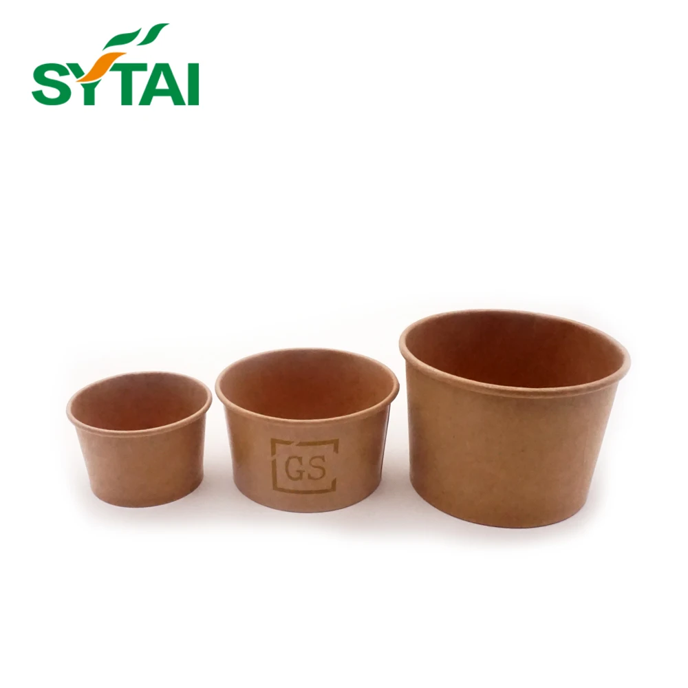 Бумажная миска для салата или супа пищевой бумажный контейнер одноразовая бумажная еды Китай