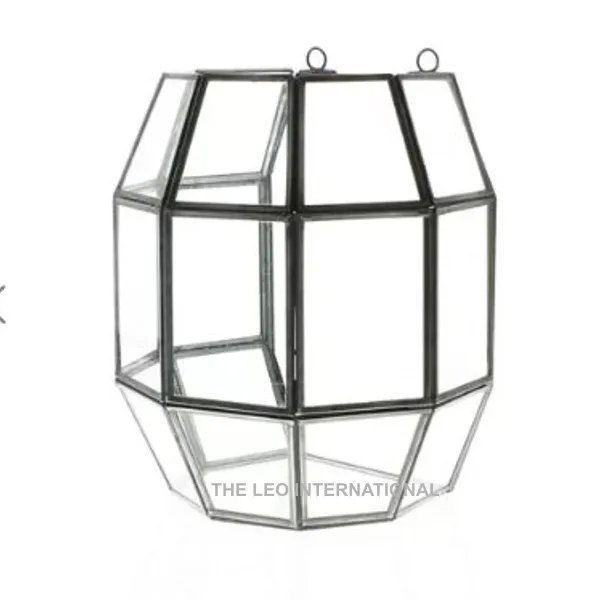 Geometric Terrarium Container Modern Tabletop Window Sill Decor Flower Pot Balcony Planter Display Box Moss Garden 7X7X9 Inch