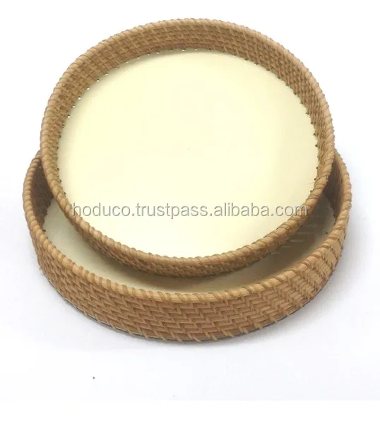 Wholesale Bamboo Rattan Basket, Serving Tray, Rattan Tray from Vietnam