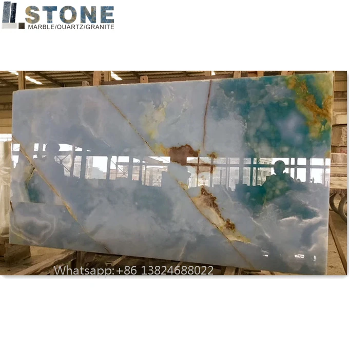 Blue marble tiles stone material foshan onyx and granite luxurious blue dark marble slab wholesale good price