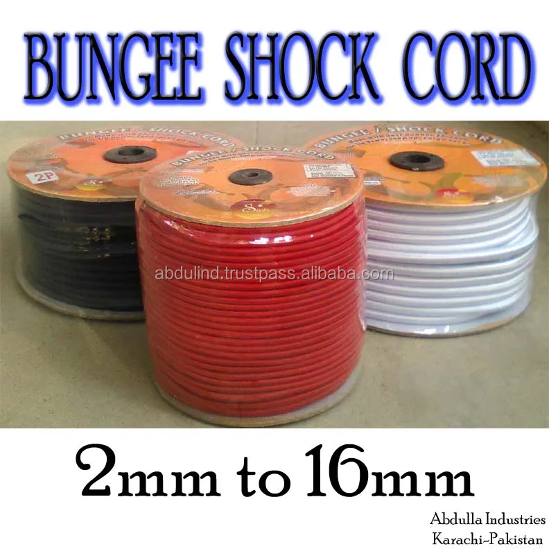 Elastic Bungee Rope / Shock Cord, Bungee Cord, Jump Rope (2mm to 16mm)