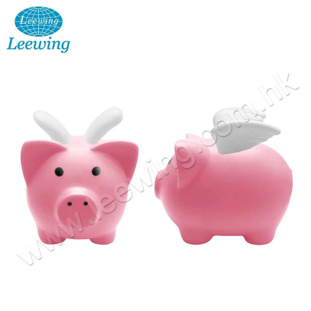 Pink Color Flying Pig with Wings Coin Bank Money Saving Box wholesale Piggy Bank