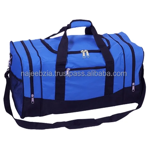 Wholesale travel overnight duffle bag custom logo polyester outdoor fitness gym bag sport water resistant