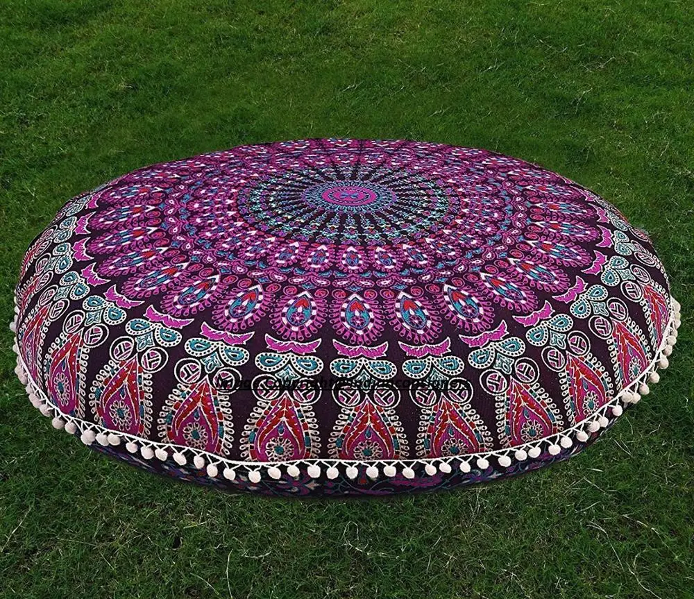 Top Quality Floor Cushion Cover Unique Design Home Decor Mandala Ombre Boho