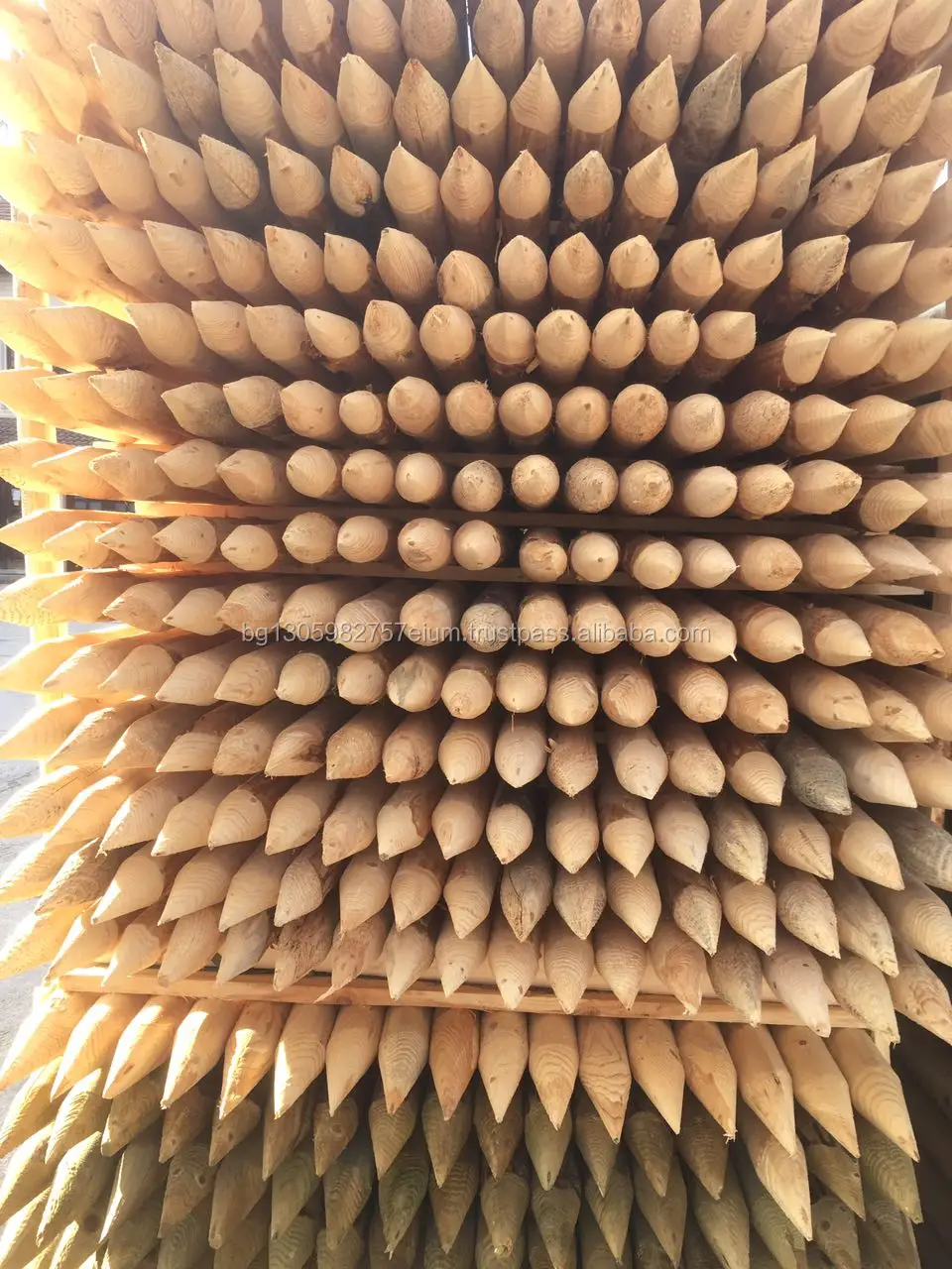 Острые точечные Обработанные Деревянные столбы, конические, латексные и пропитанные вакуумом высокого давления