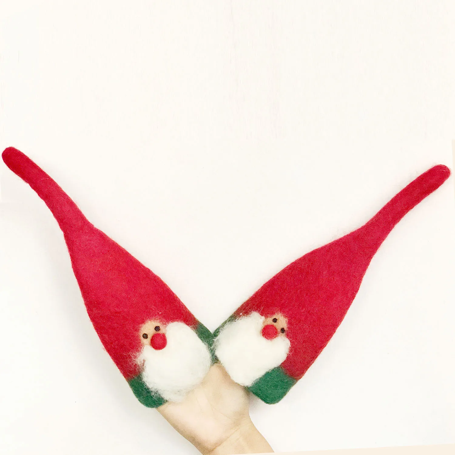 CDO-004, Christmas Felt Toy Hand Puppet for Kids, Home Decor and Festivals, Made in Nepal by Skilled and Talented Women Artisans