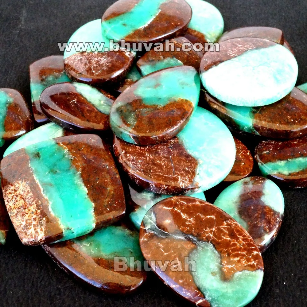 boulder chrysoprase stone gemstone cabochon