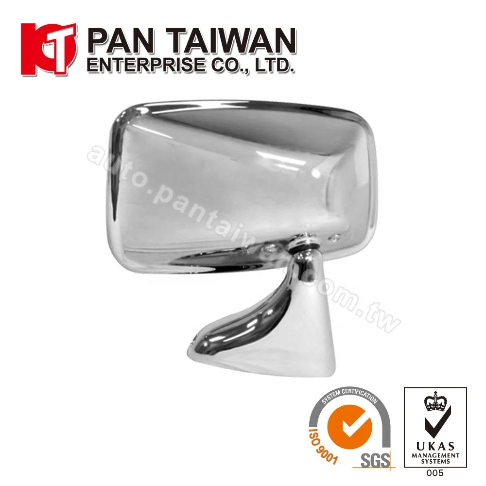 for MINI CAR, MGB ROADSTER, GT, TRIUMPH, AUSTIN OUTSIDE DOOR MIRROR VINTAGE CLASSIC, Restoration Parts (Black / Chrome)