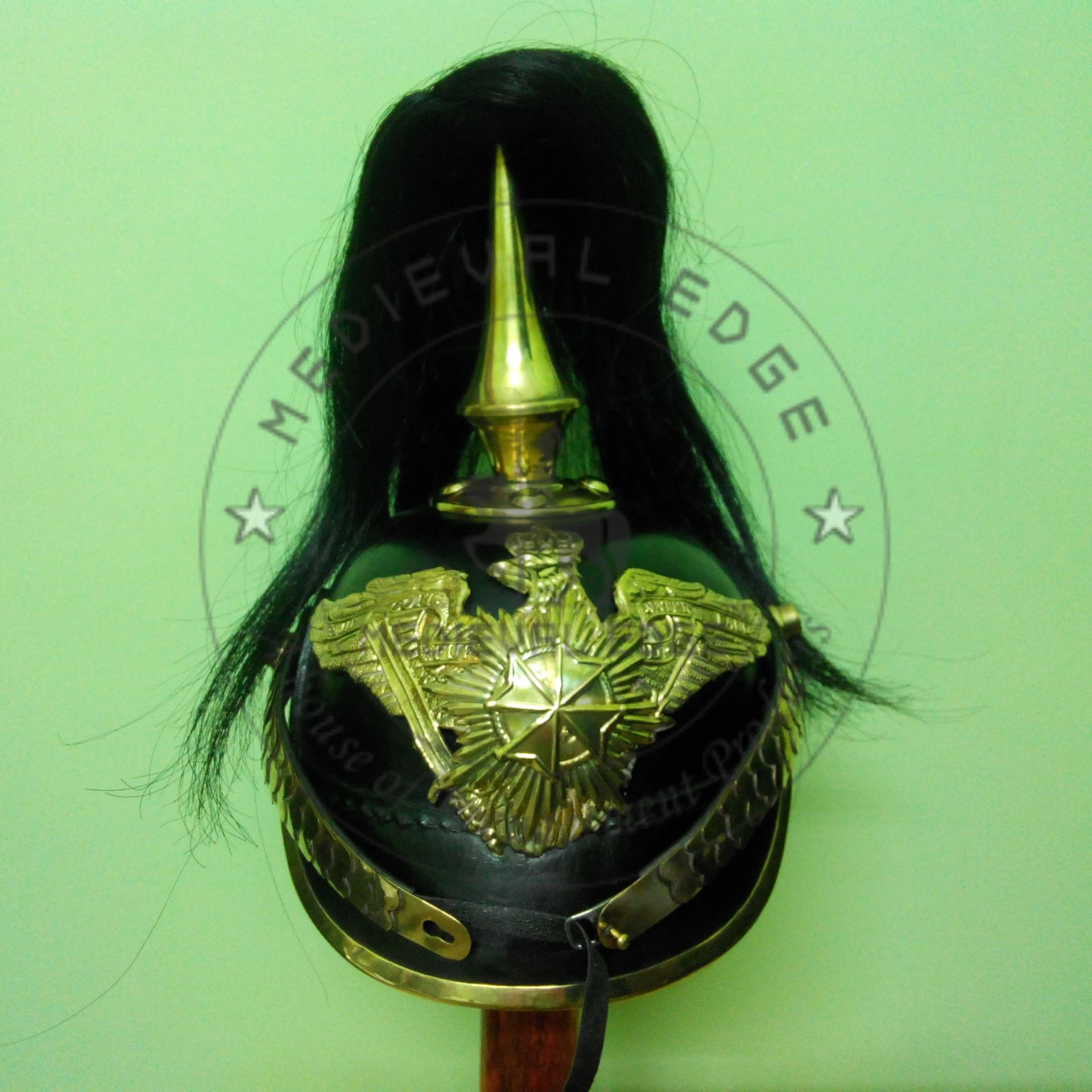 World Class Leather Pickelhaube Prussian Helmet from the house of Medieval Edge at an affordable wholesale price