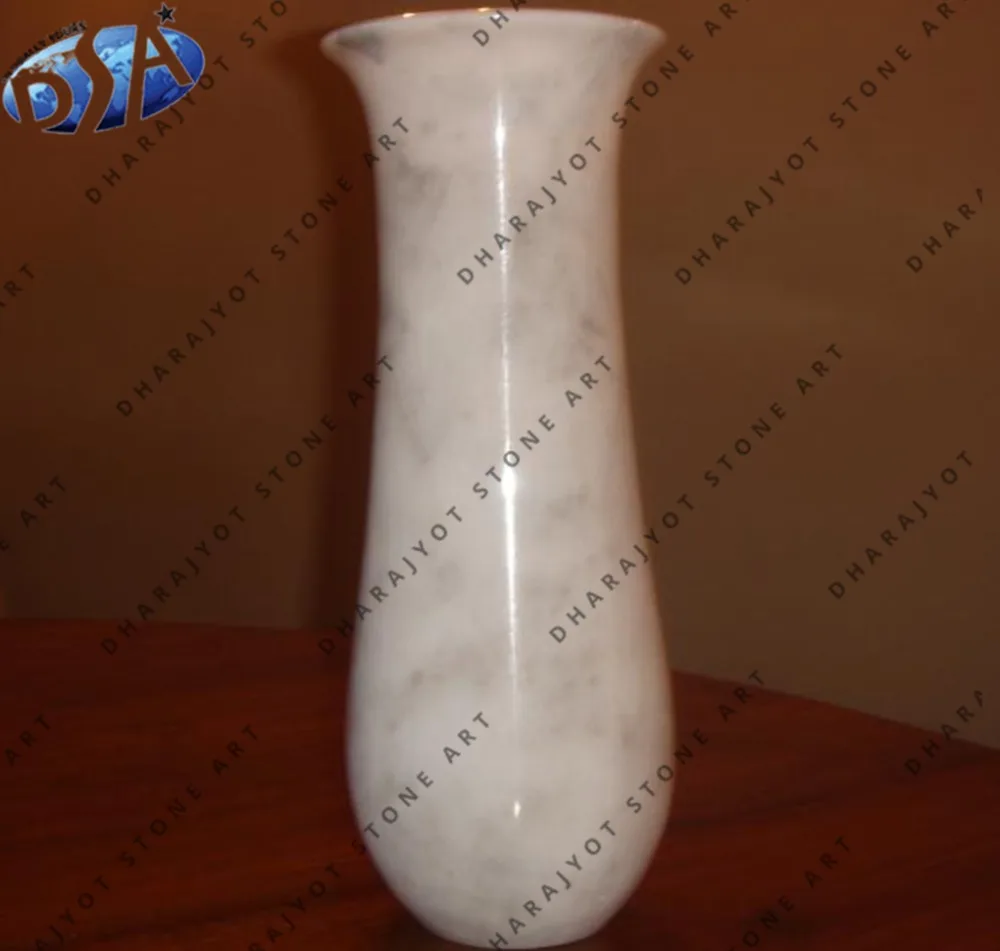 popular white marble interior decor polished urn vase