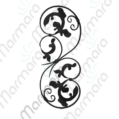 
Decorative Panel wrought iron parts forged fence gate ornaments Turkish Made decorative Component - Marmara 