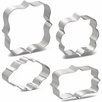 Unique Cookies Fancy Luxury Silver Color Antique Shape Modern Wholesale New Cookies Cutter