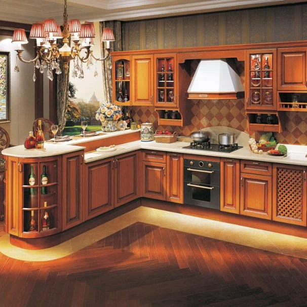 China America mini kitchen cabinet with solid wood door joinery