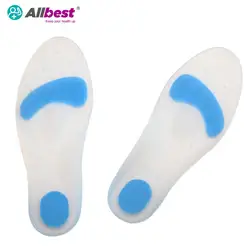 Medical Full Length Orthotic Insoles With Arch Support Silicone Insole