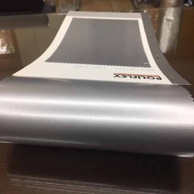Silver PVC Tarpaulin Fabric Plain Coated Pattern for Covers Manufactured by Silver Tarpaulin Company