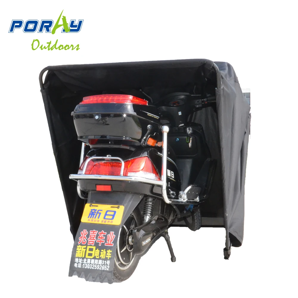 Small Size Heavy Duty Motorcycle Shelter Shed Shelter Cover Storage Garage Tent with Lock & Carry Bag