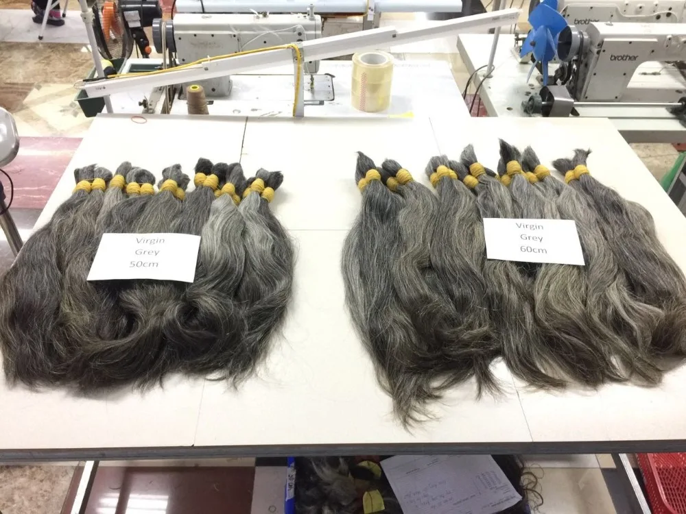 Оптовая цена вьетнамские Заводские серые волосы