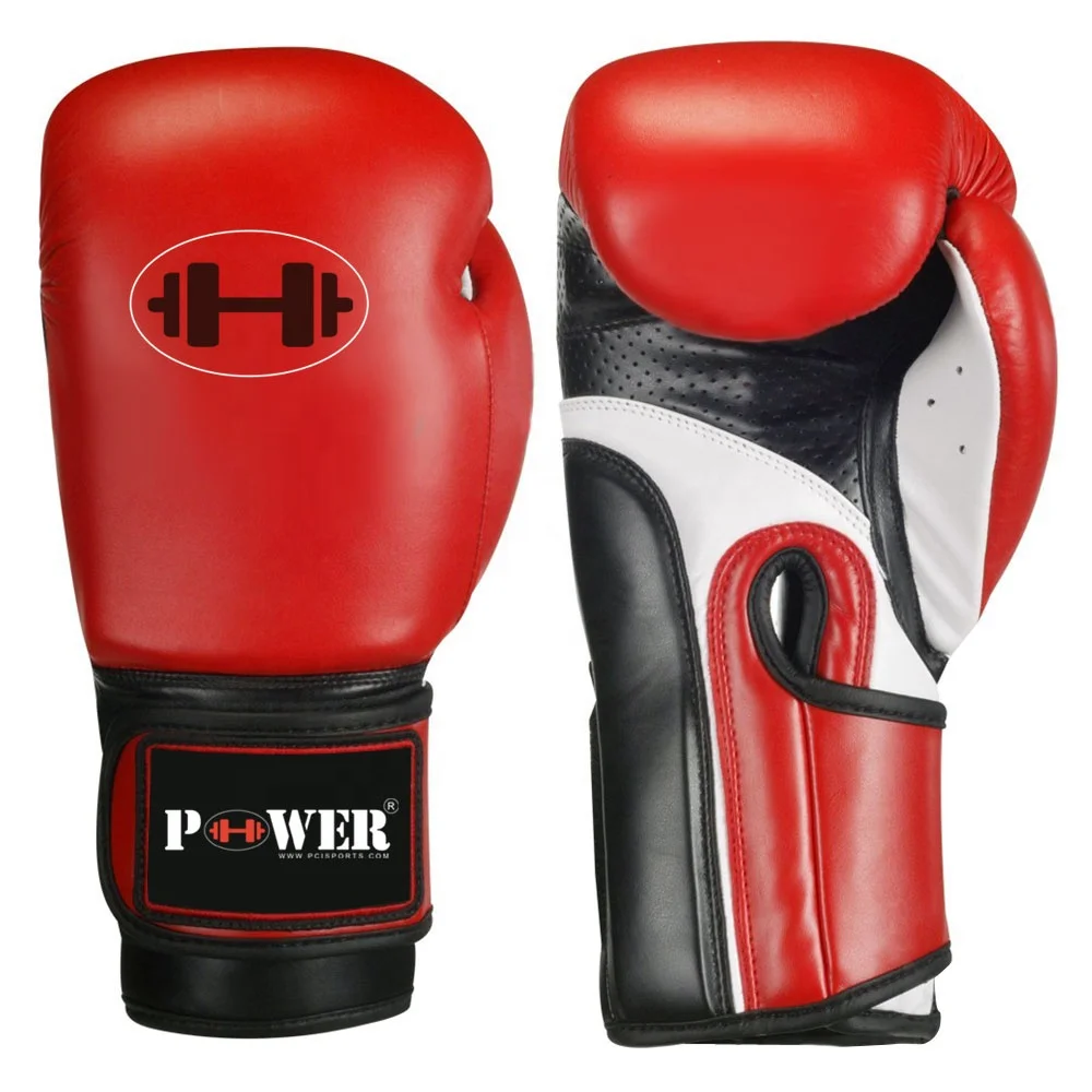 
OEM New Design Custom Logo Genuine Leather Training and Sparring Boxing Gloves For Heavy Workout 
