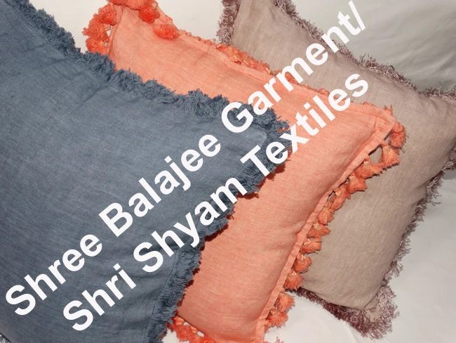 Blue Natural Plain  Pure Linen Indian Pillow Throw Cushion Decorative Throw Pillow Made From Pure 100% Linen Rich Shade of Blue