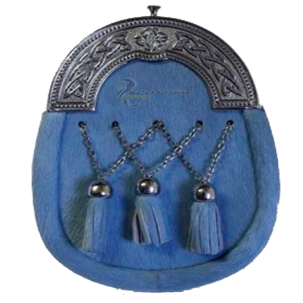 Rabbit hair sporran made in original rabbit fur