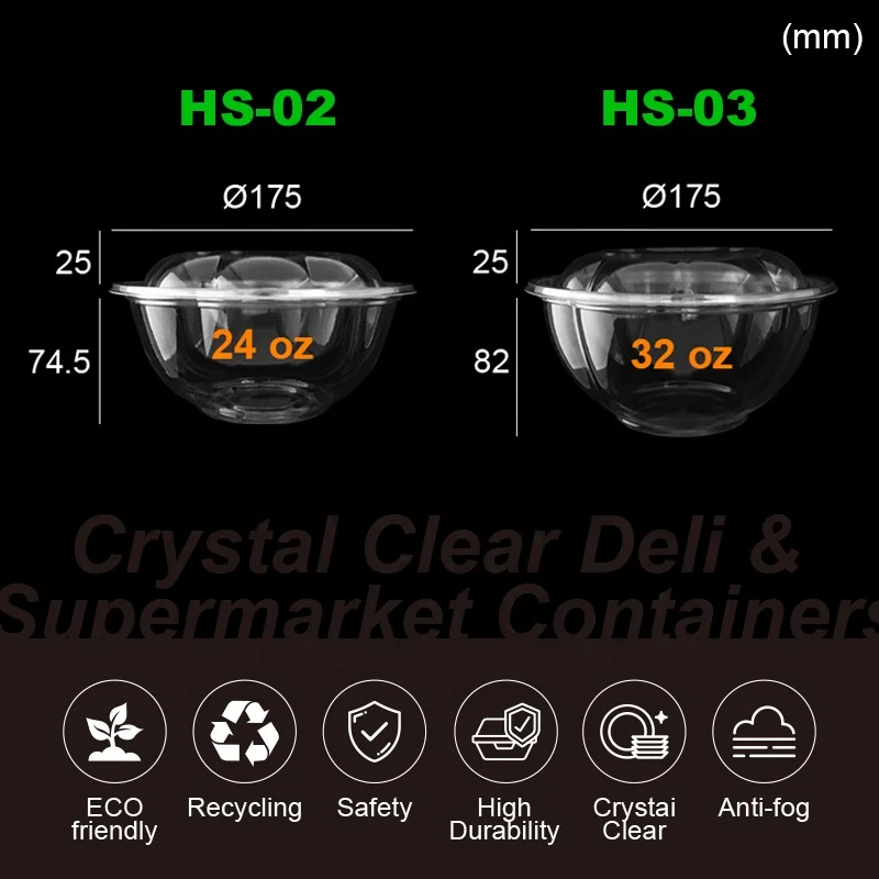 Flower shape plastic packaging salad bowl food container for market