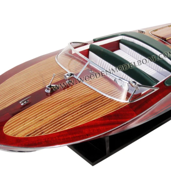 RIVA ARISSTON SMALL SIZE WOODEN MODEL BOATS - HANDICRAFT OF VIETNAM