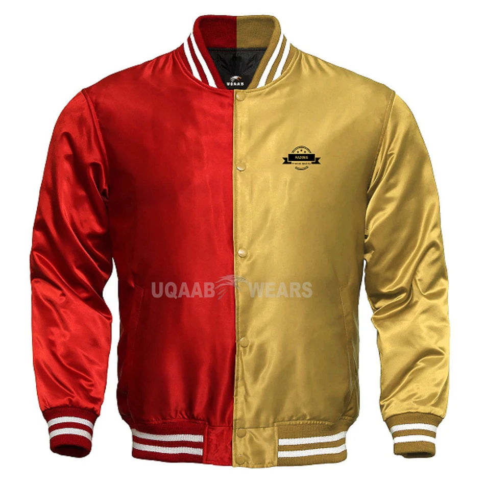 Мужская куртка-бомбер, яркая бейсбольная куртка, повседневная спортивная куртка из полиэстера, нейлоновая спортивная куртка, оптовая продажа