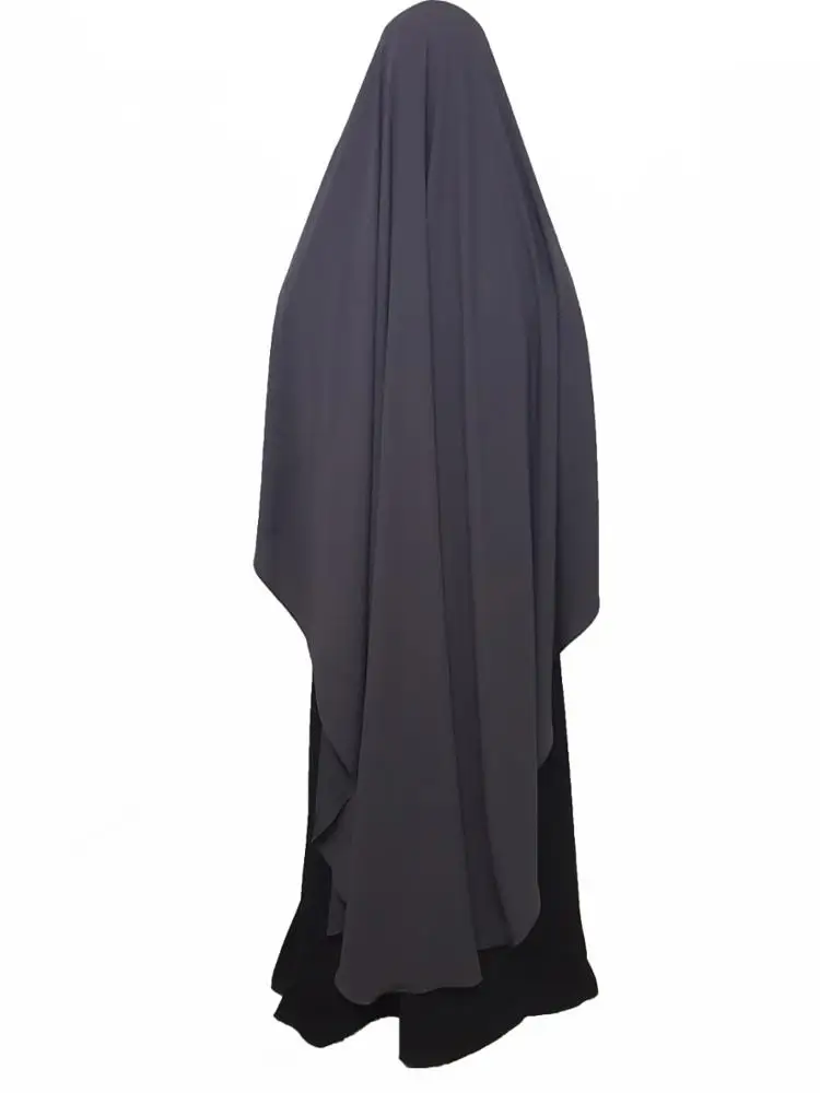 New Khimar Overhead Headscarf for Muslim Women Wholesale Modest Clothing Shawl Hijab Voile OEM Service Middle East Namaz Chador