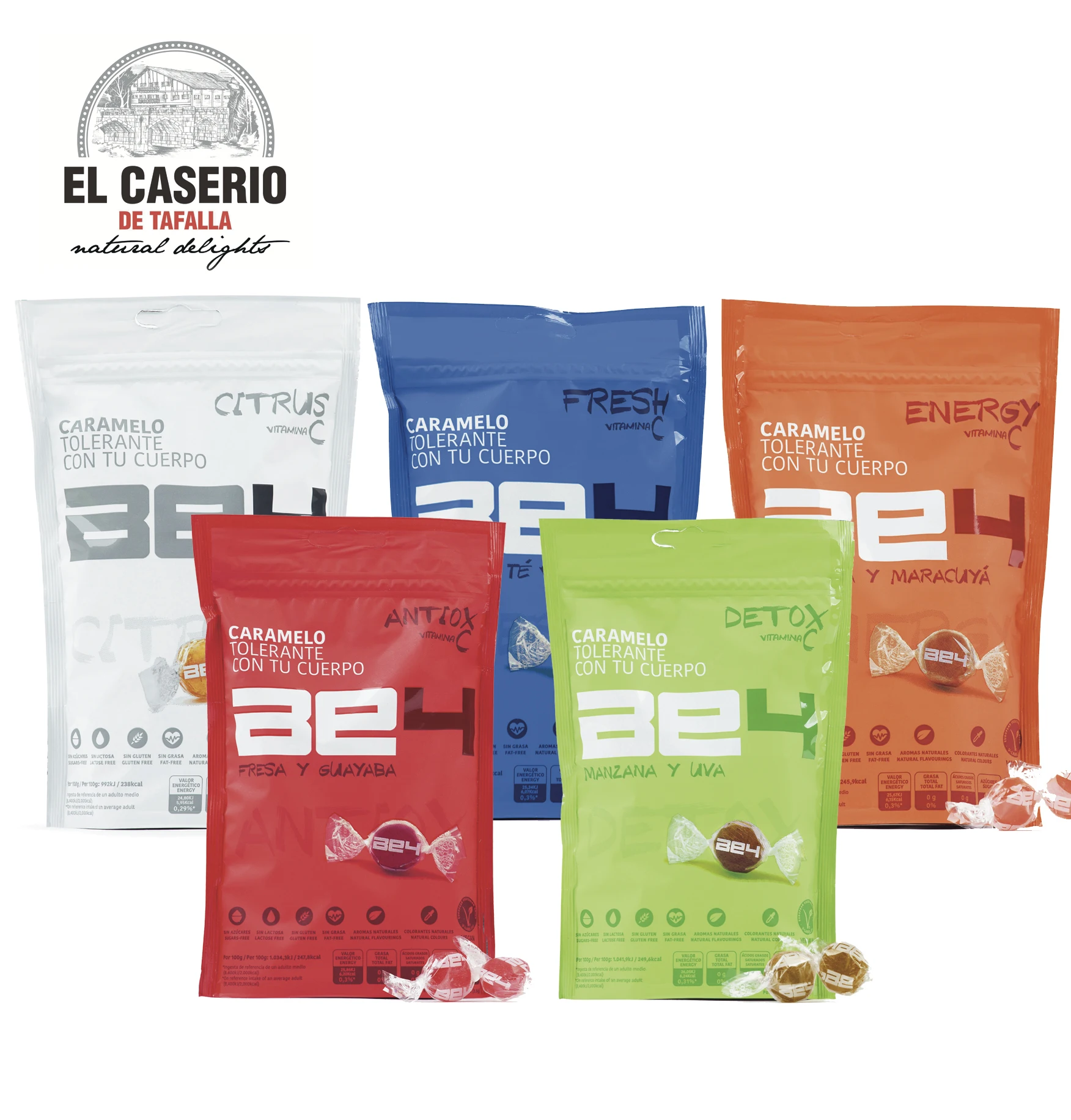 
Spanish Vegan BE4 Fruit Candy - Fruit Flavour | El Caserio 