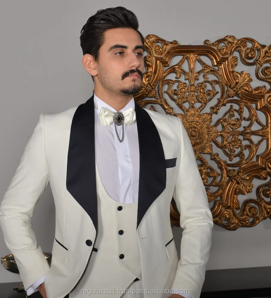 2018 Best Tuxedo White Wedding Suit