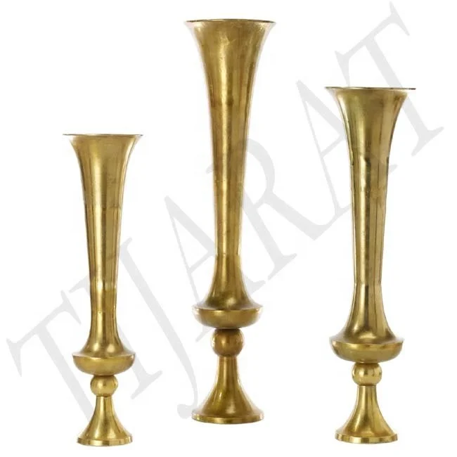 NEW LARGE SIZE METAL FLOWER VASE / FLOOR VASE TALL LUXURY ALUMINIUM VASE FOR WEDDING DECORATION HOTELS AND RESTAURANTS