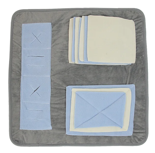 3-PC Dog Snuffle Mat Funny Game Feeding Training Food Search Nose Work Dog Pattern Hook and Loop Fasten Design