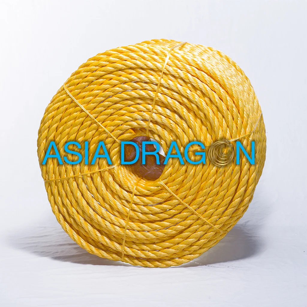 Wholesale Supplier high quality HDPE 3 strands rope Plastic twisted PE PP packaging twine rope