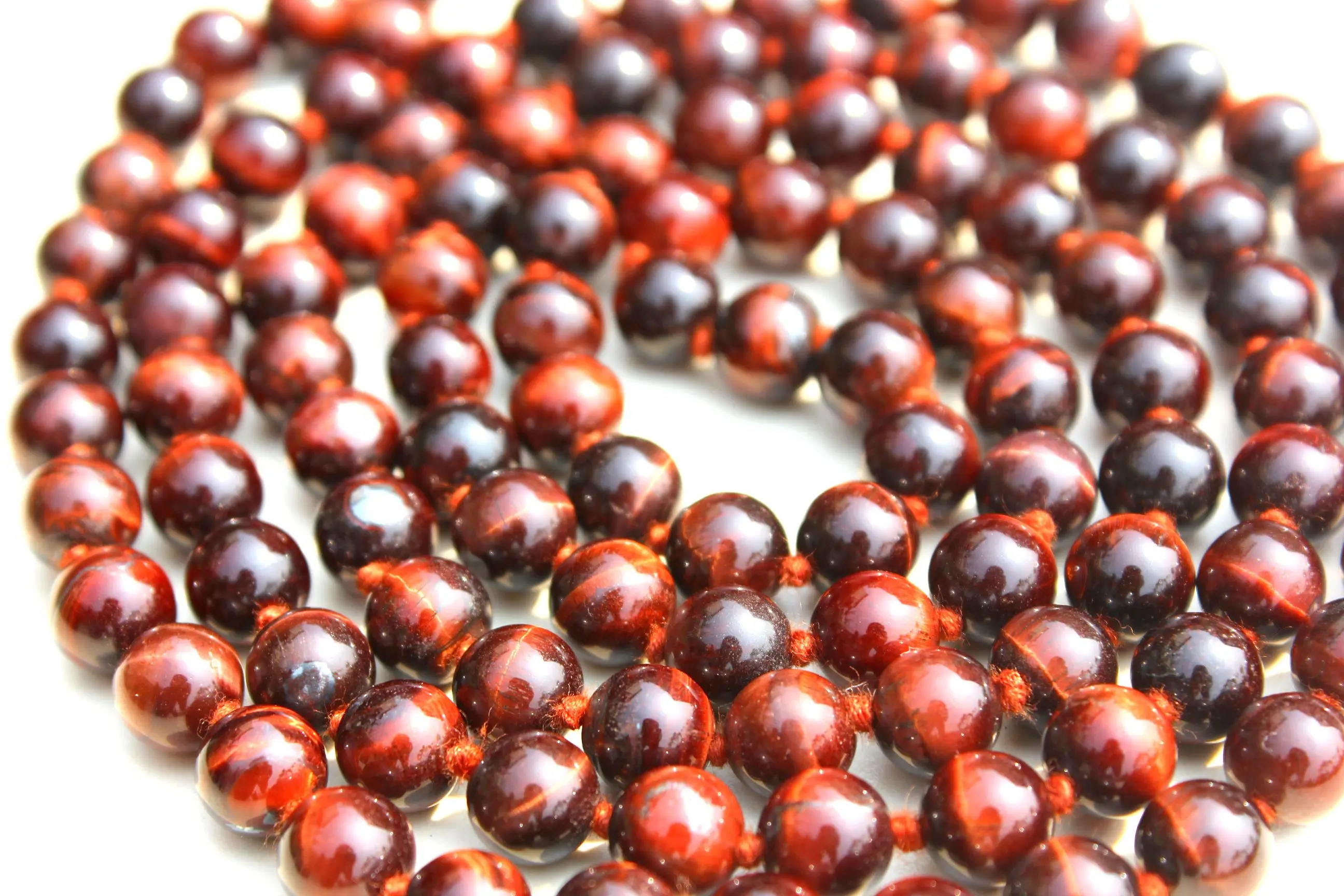 Red Tiger Eye 108 Beads Tassel Mala Unisex Classic Wedding Party Gift Featuring Turquoise Pearl Diamond Classic Buddhism Chains