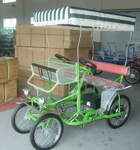 ELECTRIC Family Leisure One Bench Tandem Surrey Bikes FOR TWO PERSONS
