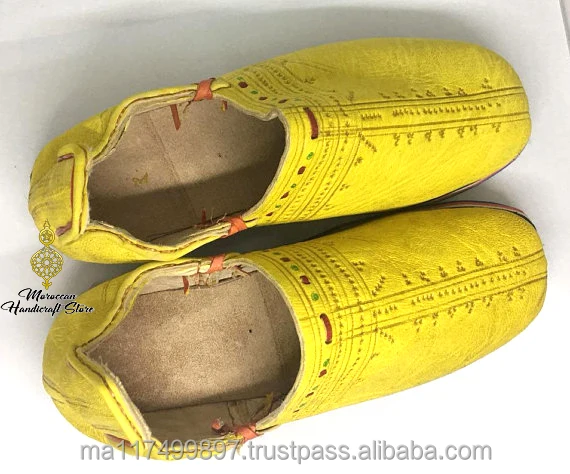 Berber Moroccan Babouches Slippers for Men, Handmade Leather, Of Choice , Slippers for Men