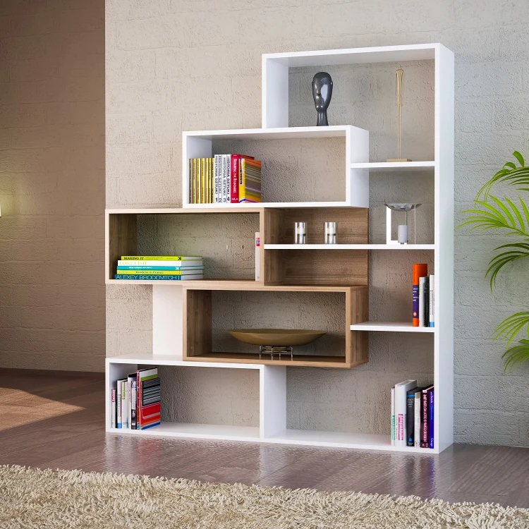 Marla Bookcase White-Walnut