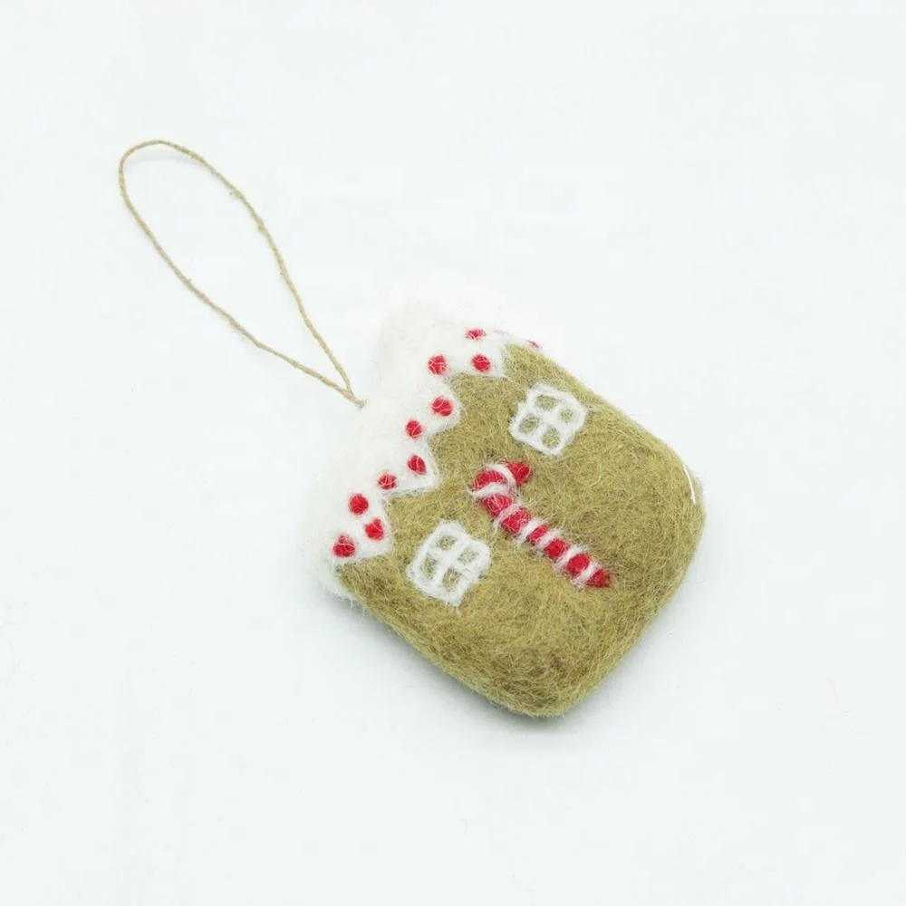 Gingerbread House Hot Selling New Design-2019 Wool Felted Purely Hand-felted Product by Nepalese Artisan Eco-friendly NZ Wool