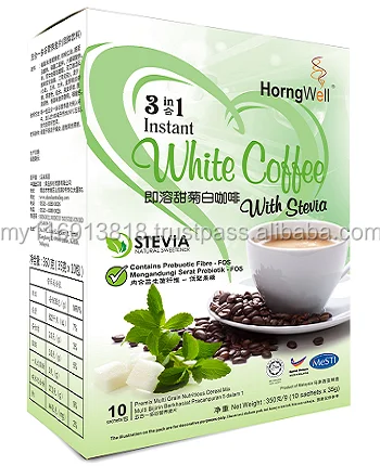 
Natural Healthy Slimming Stevia Instant Green White Coffee 