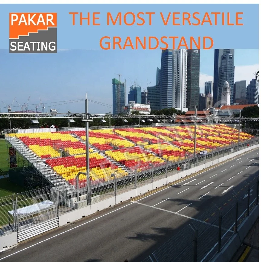 Portable Outdoor grandstand  Seating on Aluminum & Steel Scaffolding for Indoor Sports Stadiums & Schools