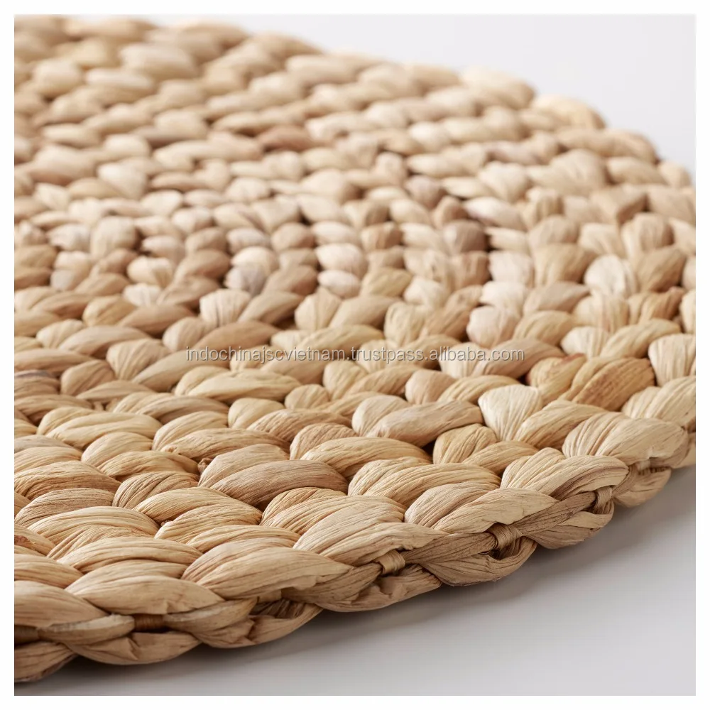 Hand woven straw mat/ natural water hyacinth placemat wholesale