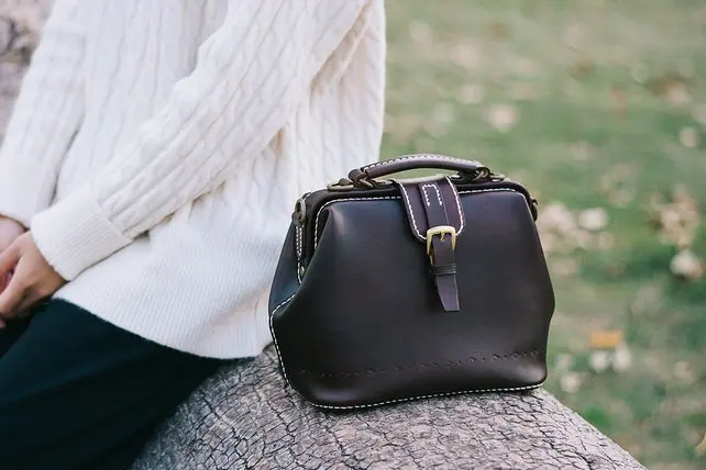 New Design Brush Color Doctor Genuine Leather Ladies Hand Tote Bags Fashion Handbags For Women  TLL-0130