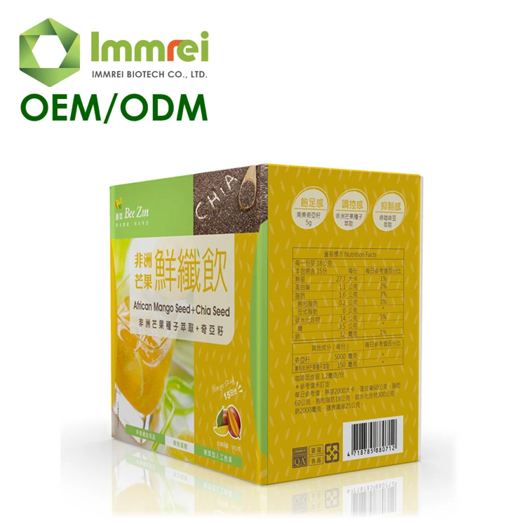 OEM ODM Satiety Less Sugar Mango Chia Seed Drink