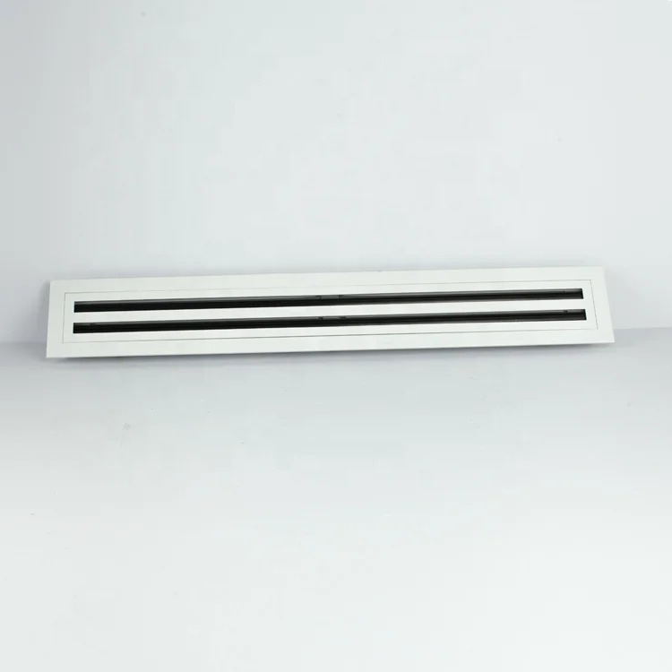Air Conditioning Supply Ventilation Aluminum Linear Slots Ceiling Air Grilles Diffuser With Removable Core