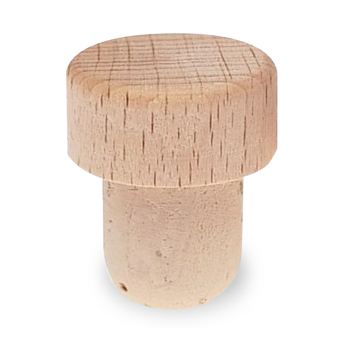 
Cap Cork Stopper with Wooden Closures with Natural Vodka Wood 100 Beverage Offset Printing Corkcho 812 PT 